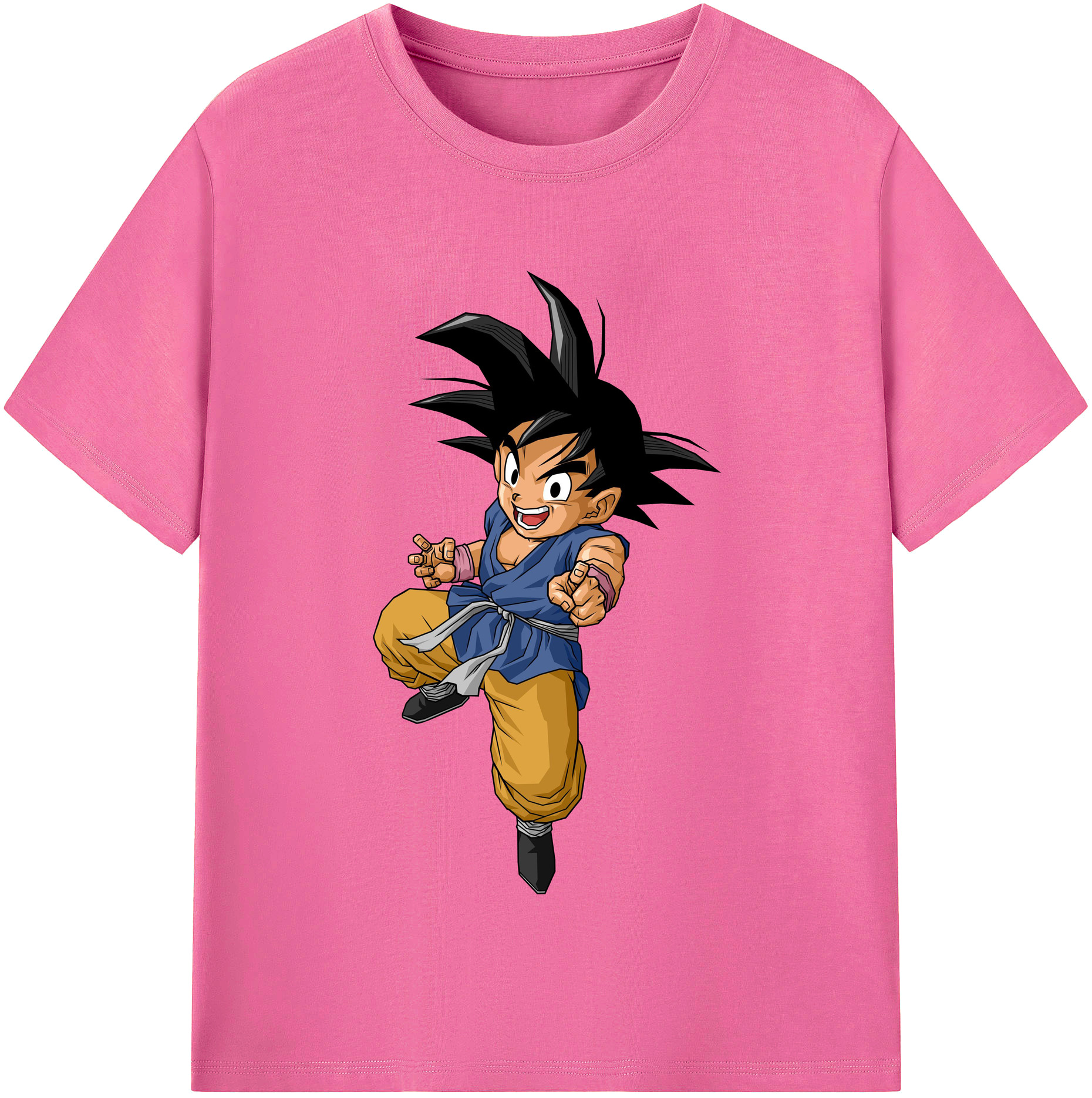 （画像用） ドラゴンボール 孫悟空（そん ごくう）Son Goku カカロット DRAGON BALL Kakarotto レディースカジュアルプリントTシャツ（綿100％）